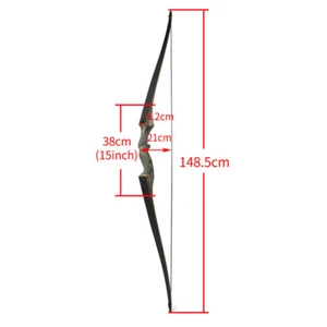 60" Takedown Longbow 20-60lbs RH LH Archery Hunting Target Shooting Black Hunter - Picture 1 of 17