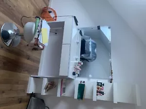Schminktisch mit Spiegel und Lichter mit Hocker von der Marke ‚Vicco‘ - Bild 1 von 2