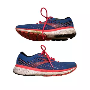 Brooks Ghost 13 Blue/Coral/White Running Shoes Size 8.5B Womens - Picture 1 of 11