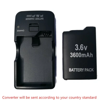 Rechargeable Battery+Charger for PSP 1000 1002 Sony PlayStation Portable 3600mAh - image 1 of 4