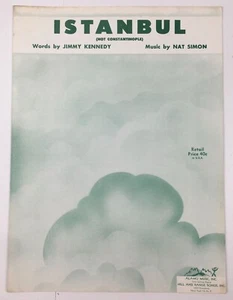 Istanbul Not Constantinople Piano Sheet Music Jimmy Kennedy Nat Simon 1953 Alamo - Picture 1 of 4