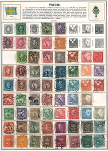 SWEDEN 1867-1964 Very Fine  Used Stamps Hinged on List - Picture 1 of 6