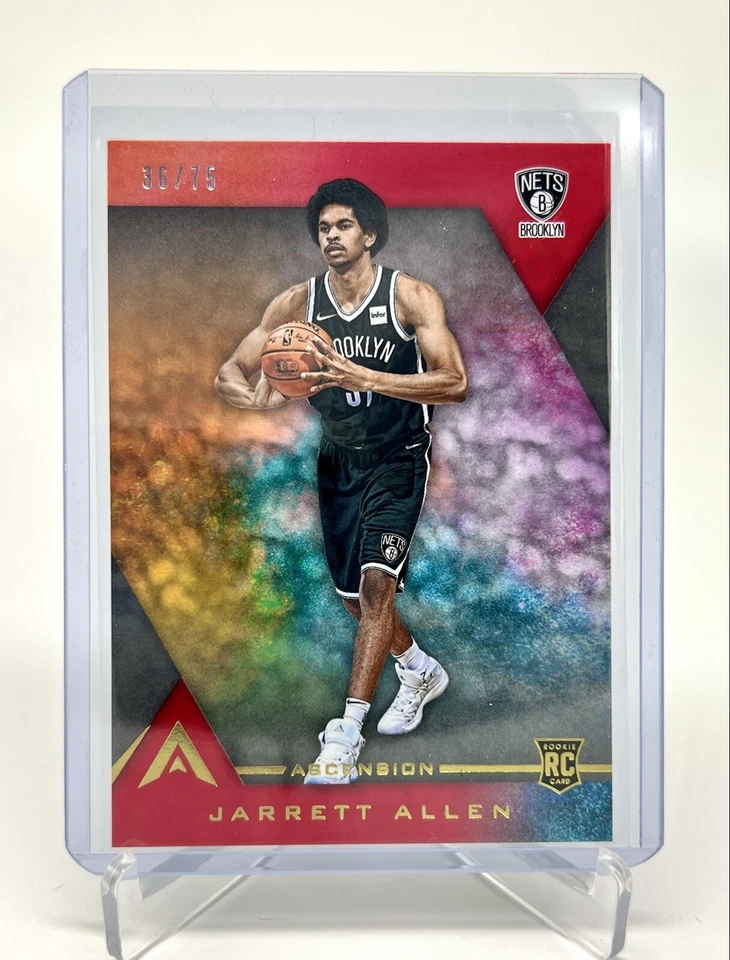 2017-18 Panini Ascension Base Red SP #d 36/75 Jarrett Allen RC #129 Rookie NETS - Image 1 of 2
