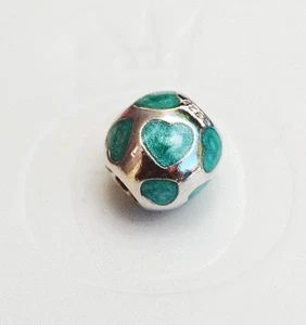 Genuine Pandora Sterling Silver Charm "Blue Hearts" - 790543EN18 - retired - Picture 1 of 2