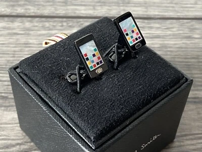 PAUL SMITH Perlmutt Smartphone Manschettenknöpfe BNIB - Bild 1 von 4
