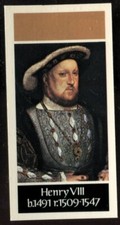 Tobacco Card, Carreras, Black Cat, KINGS & QUEENS OF ENGLAND,1977,Henry VIII,#22