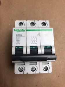 Schneider C60N C10 10A 3-polig MCB 24349 Typ C - Bild 1 von 4