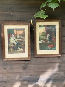 When Evening Shadows Fall & At Evening Time It Shall be Light 1920 Framed Art - Picture 1 of 8