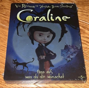 Coraline Animated Bluray Steelbook Germany Limited Edition NEW - Picture 1 of 3