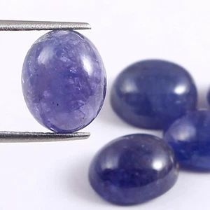32 Carat 100% Natural Tanzanite Oval Shape Loose Stone Cabochon Lot 5 Pieces Lot - Picture 1 of 3