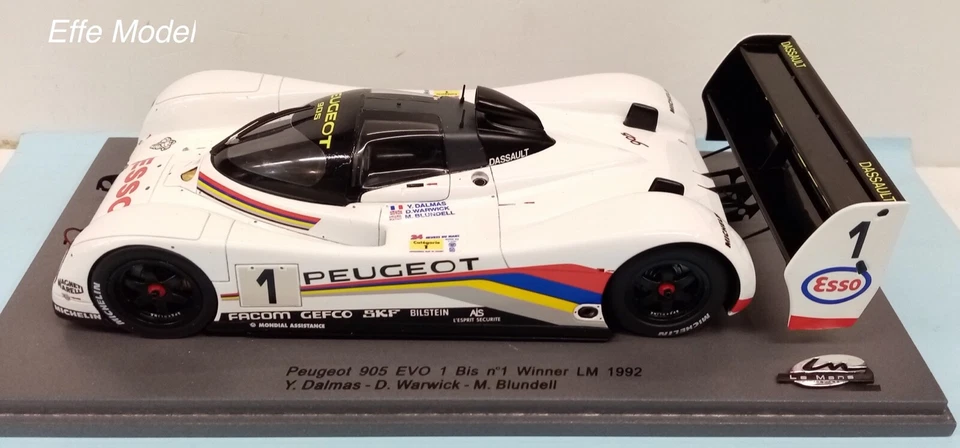 SPARK MODEL 1/24 PEUGEOT 905 EVO 1° WINNER LM 1992 LMS006 - Immagine 1 di 2