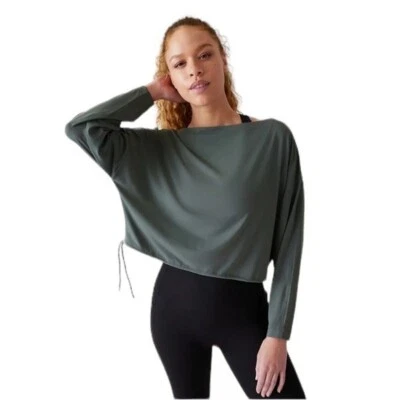 Athleta - Top informal de manga larga Cool Down talla M Foto 1 de 4