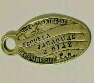 PLACA ESCUELA JACAGUAS JUANA DIAZ CONTRAMARCA PUERTO RICO token ficha - Picture 1 of 3