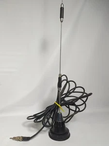 Vintage CB Radio 35" Antena i kabel Magnetyczna podstawa do dachu ciężarówki lub samochodu - Zdjęcie 1 z 10