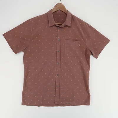 Vuori Bridge Shirt Mens XL Terracotta Bird Short Sleeve Lightweight Stretch - Image 1 of 4