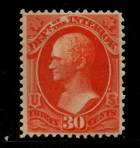 O23 XF/SUP MINT OG NEAR PERFECT CENTER WITH HR, DEPT OF INTERIOR OFFICIAL STAMP - Picture 1 of 2
