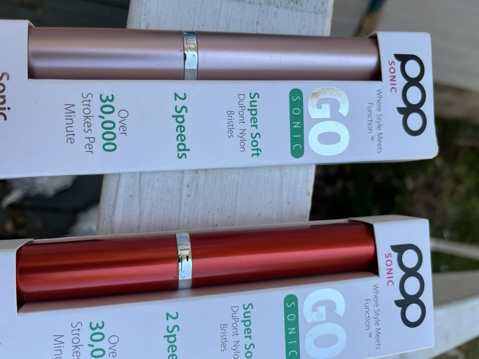 Pop Sonic Go Sonic Super Soft 2 Speed Travel Toothbrush Red - Image 1 of 1