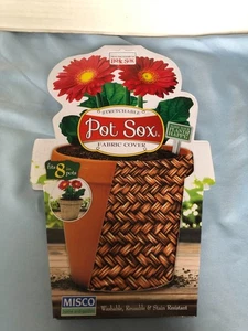 NEU 8" Weidenoptik TOPF SOX dehnbarer Stoffbezug Blumentopf #G6 - Bild 1 von 3