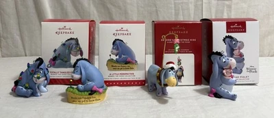 4 adornos navideños Hallmark Winnie The Pooh Eeyore Foto 1 de 4
