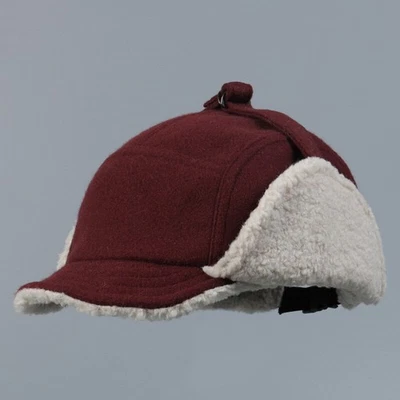 冬季女士毛绒衬里帽子带耳扣冬季保暖帽可调节别致 — 第 1/4 张图片