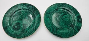 2 Neiman Marcus Green Malachite 6 1/2" Bread and Butter Plates Japan - Pristine - Picture 1 of 6