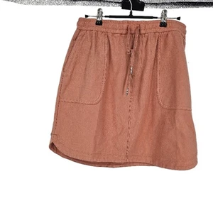 Athleta Farallon Skirt Orange Drawstring Elastic Waist Mini Pockets NWT Size S - Picture 1 of 4