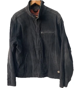 Abercrombie & Fitch A&F Giacca Uomo Grande Grigio Velluto a coste Bomber Jacket Y2k - Foto 1 di 19