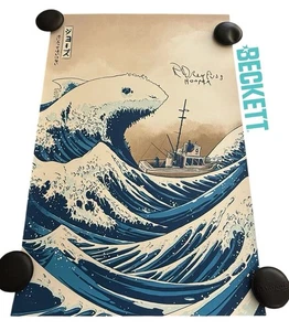 RICHARD DREYFUSS  SIGNED POSTER  JAWS  ART PRINT SIGNED 24X36 BAS HOLO 48/100 - Picture 1 of 4