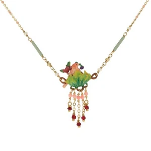 Les Nereides gold plated BIRD NECKLACE ..NEW - Picture 1 of 16