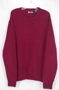 Men's Chaps Burgundy Crew Neck Sweater Size XL - Picture 1 of 2