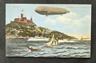 Mint Vintage Zeppelin Flying Sullberg Hamburg Germany RPPC