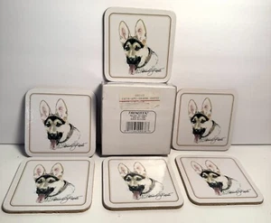 Juego De Colección De 6 Posavasos Pastor Alemán Trendtex Por Patricia Roberts - Imagen 1 de 10