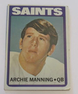 VTG 1972 Topps Archie Manning #55 New Orleans Saints Good/Very Good - Picture 1 of 6