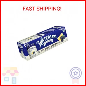 Waterloo Sparkling Water, Blackberry Lemonade Naturally Flavored, 12 Fl Oz Cans, - Picture 1 of 2