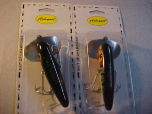 2 NEW Arbogast XL Jitterbug 4 1/2" 1 oz  TOP WATER BAITS MUSKIE PIKE PERCH BLACK - Picture 1 of 6