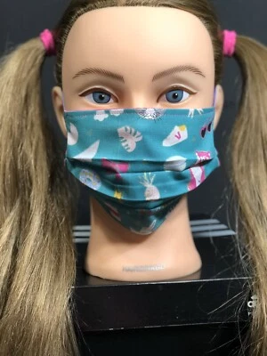 Mascarilla facial reutilizable lavada a mano hecha a mano multipersonaje para niños niñas de 6 a 12 años Foto 1 de 4