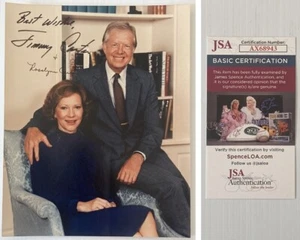 Jimmy Carter & Rosalynn Carter Signed Autograph 8x10 Photo - JSA Cert -FREE S&H! - Picture 1 of 5