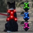 led light dog harness - Dog Harness Medium No Pull Light Up Dog Harness USB Rechargeable LED Dog Walking