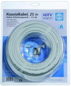 WISI Koaxialkabel MK 96 Koaxkabel SET 3-fach abgeschirmt , 25m HDTV 4K Rolle - Bild 1 von 1