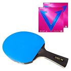 Custom Table Tennis Black Carbon OFF + Xiom Vega Korea Blue Table Tennis Bat UK