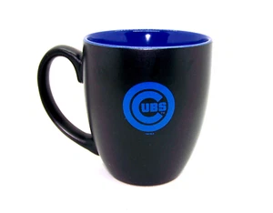 Chicago Cubs MLB Matte Black Bistro Ceramic Coffee Cup Mug 15 oz Blue - Picture 1 of 1