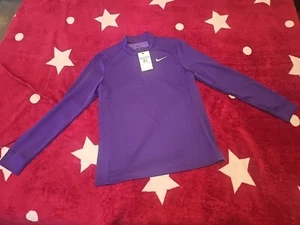 Neu Nike Damen lila 1/4 Reißverschluss Langarm Dri Fit Medium aktiv Laufen... - Bild 1 von 6