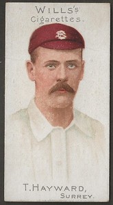 WILLS-CRICKETERS SERIES 1901 (PLAIN BACKGROUND)-#04- SURREY - HAYWARD