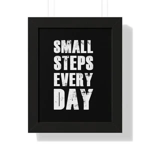 Motivational Canvas Framed Vertical Poster - Home Decor, Inspirational Wall Art, - Picture 1 of 21