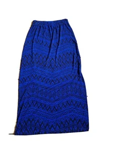 Apt 9 Blue & Black Aztec Print Maxi Skirt, Small - Picture 1 of 8