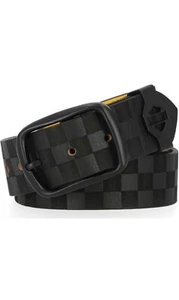 Harley-Davidson Men's Checkerboard Bar & Shield Leather Belt, Black Size 42 - Picture 1 of 9