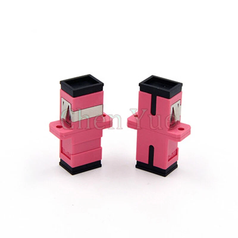 50pcs Fiber Optic SC Adapter MM OM4 Magenta ftth Simplex Pink SC UPC Coupler   - Image 1 of 4