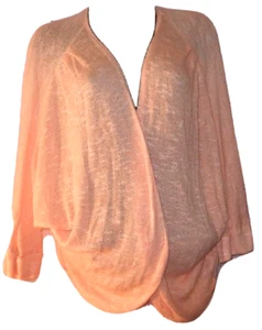 $50 Say What MAGLIONE CARDIGAN MAGLIA INTRECCIATA XSMALL top corallo-pesca - Foto 1 di 3
