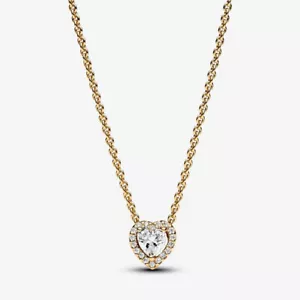 PANDORA Collar Corazón Brillante Chapado en Oro Longitud 45 cm 368425C01-45 - Imagen 1 de 6