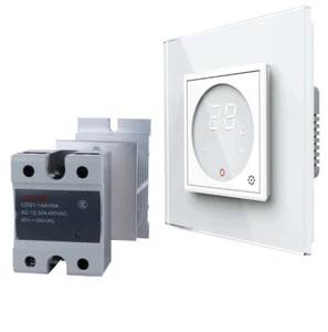 LIVOLO Raumthermostat int. Temperaturfühler Fußboden / Elektroheizung Glasrahmen - Bild 1 von 12